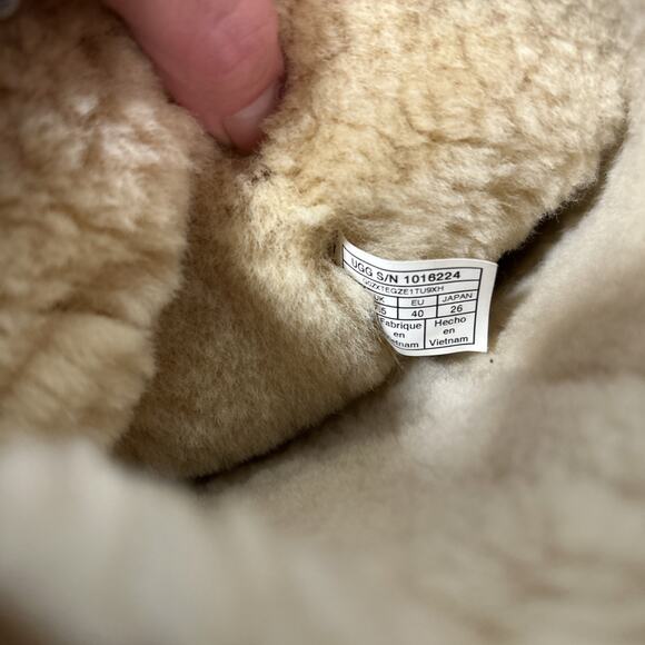 UGG Womens Size 9 40 Suede Shearling Classic Tall II Pull On Warm Boots 1016224 - Picture 8 of 9